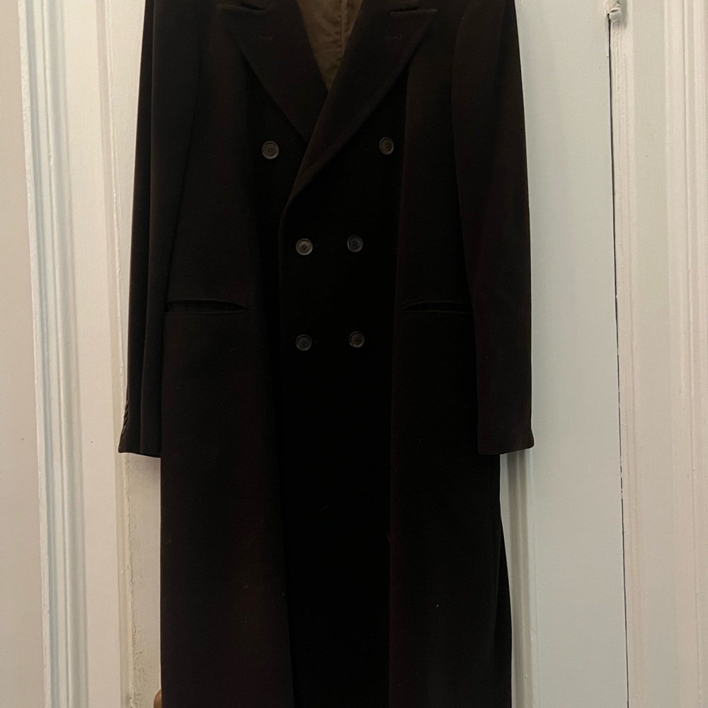 Giorgio Armani Elegant Dark Trench Coat